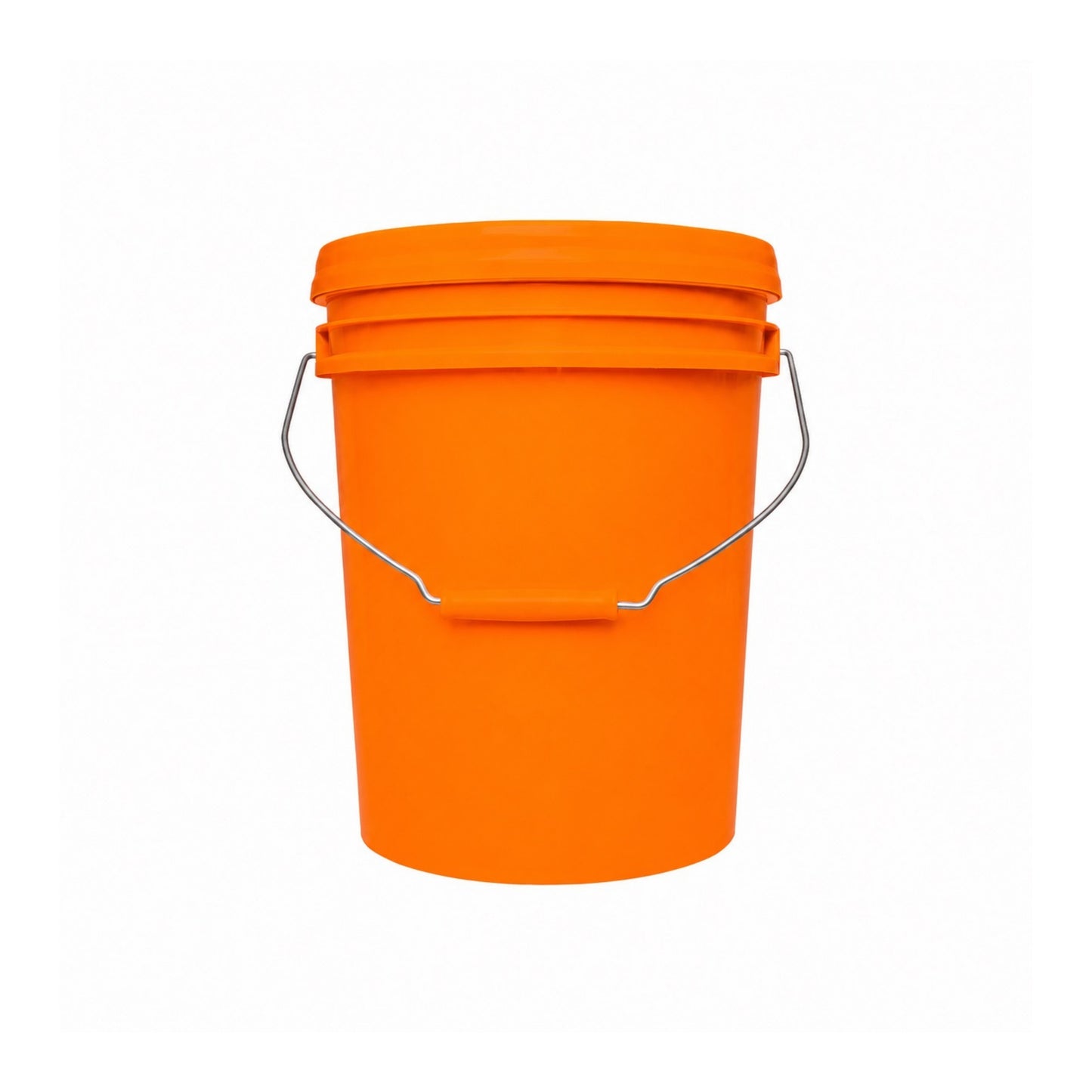 CUBETA INDUSTRIAL C/TAPA Y ASA 10 LTS. NARANJA