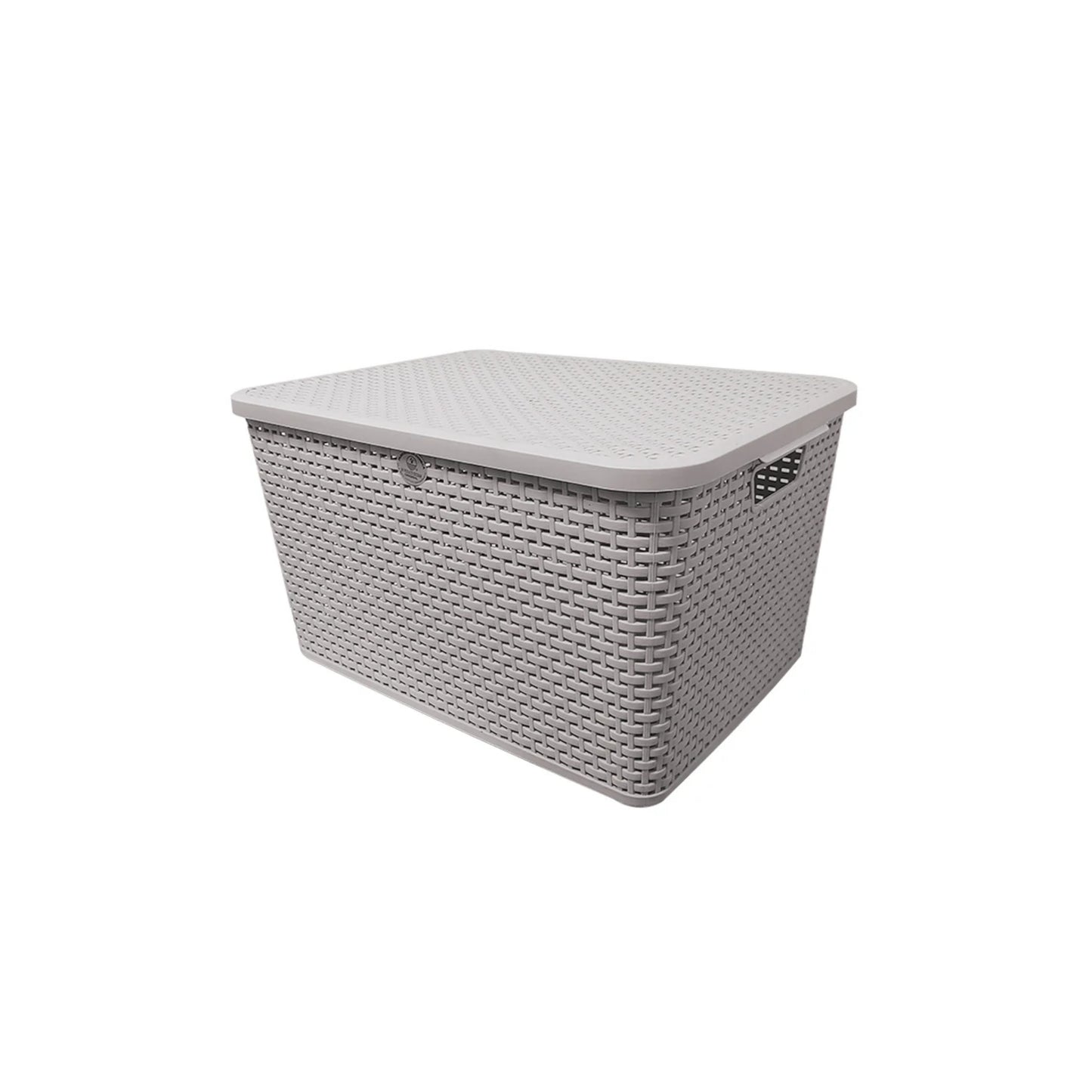 CAJA RATTAN C/TAPA MEDIANA L 46.2 BLANCO NIEBLA CRMD0037