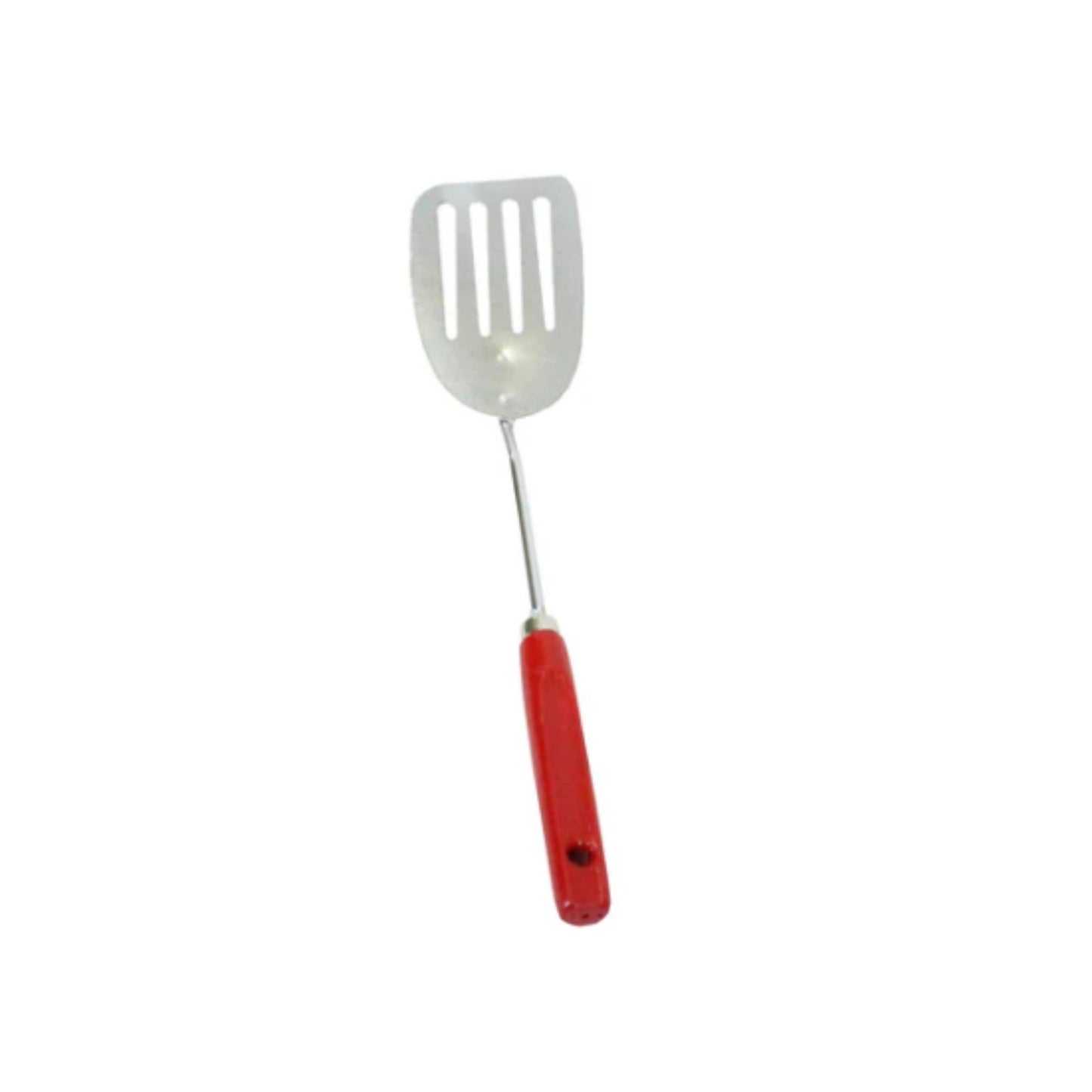 PALA RANURADA CORTA M/MADERA MANGO ROJO