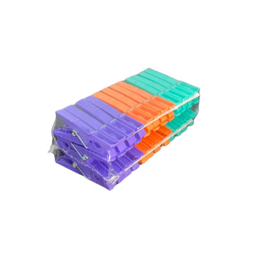 PINZA PARA  ROPA DE  PLASTICO CON 36 PZAS
