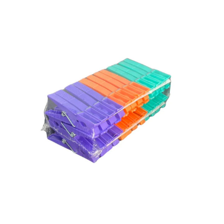PINZA PARA  ROPA DE  PLASTICO CON 36 PZAS