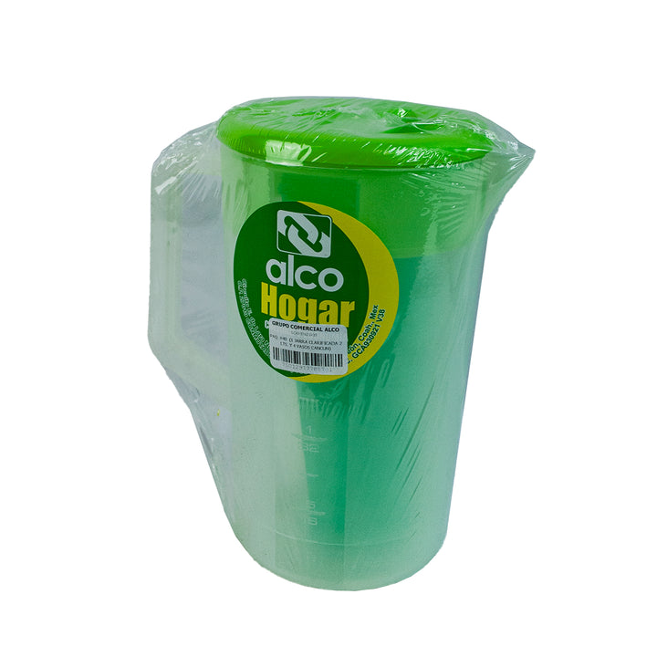 PAQ. #40  (1 JARRA CLARIFICADA 2 LTS. Y 4 VASOS CANCUN)
