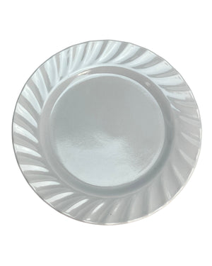 Foto de plato pastelero ondulado 8" melamina blanca 103-009-001 — Alco Distribuidora Torreón mayoreo