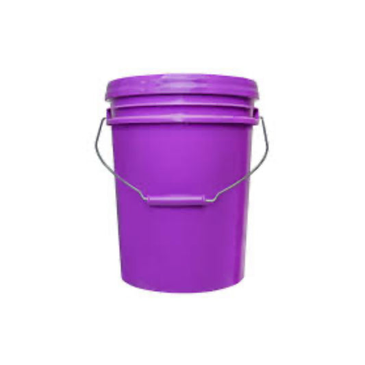 CUBETA INDUSTRIAL C/TAPA Y ASA 10 LTS. MORADA
