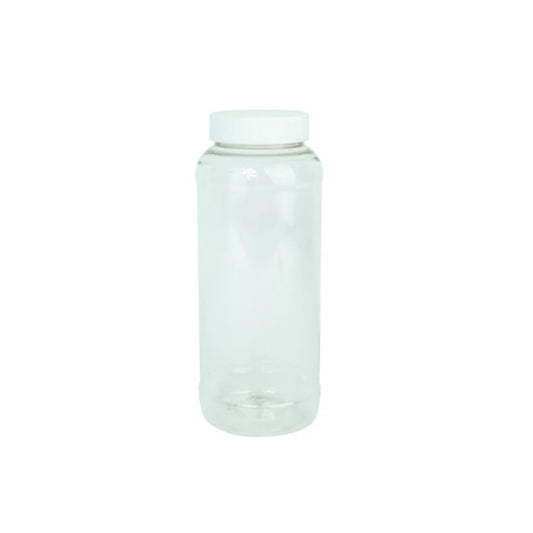 TARRO LISO CON TAPA LISA 1 LTO.  TRANSPARENTE
TAPA BLANCA