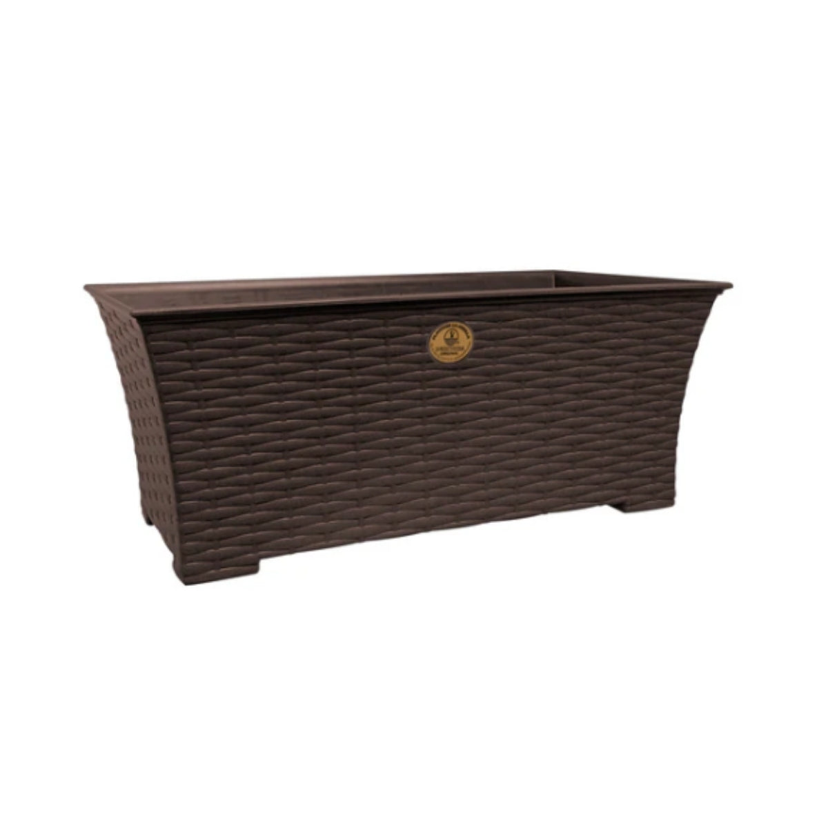 JARDINERA RATTAN L45 CHOCOLATE INCLUYE REJILLA DE AUTO RIEGO JARA4506