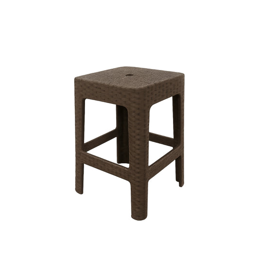 BANCO RATTAN CUADRADO L36 A 45  CHOCOLATE BARC0006