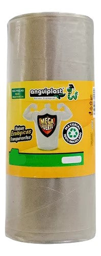 BOLSA MULTIUSOS MEGA FUERTE TRANSPARENTE TRANSPARENTE RECICLADA. ROLLO 50X70