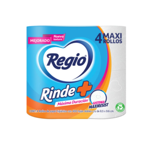 PAPEL HIGIENICO REGIO RINDE MAX CON 6+2 ROLLOS