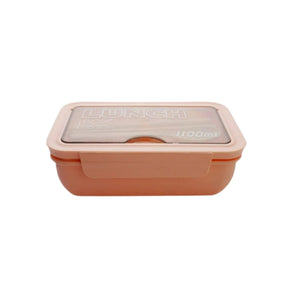 Lonchera de Plástico con Cubiertos y Tapa