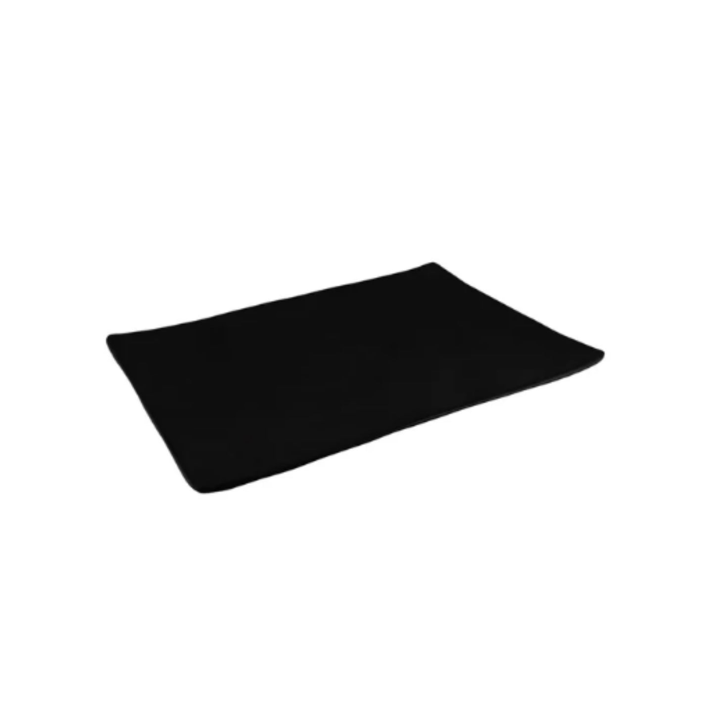 PLATO RECTANGULAR 20 CMS.  MELAMINA JET BLACK