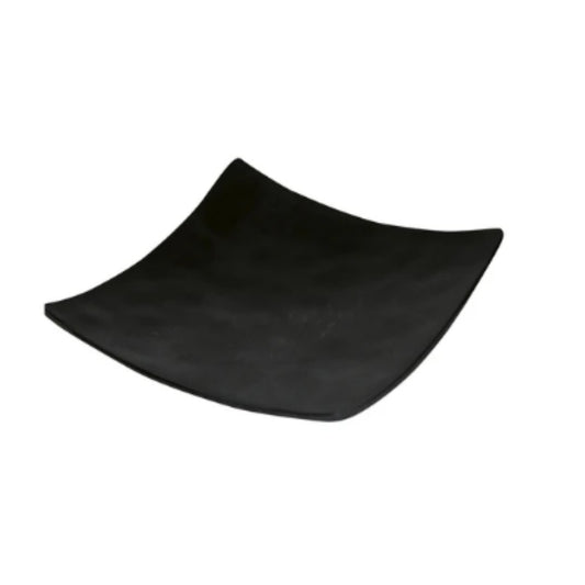 PLATO CUADRADO 24 CMS. MELAMINA JET BLACK