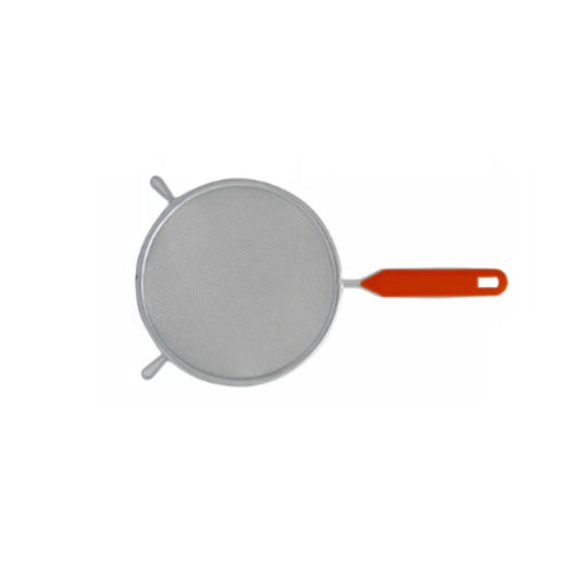 COLADOR CROMADO 14CM MANGO PLASTICO  NARANJA 022-006-014