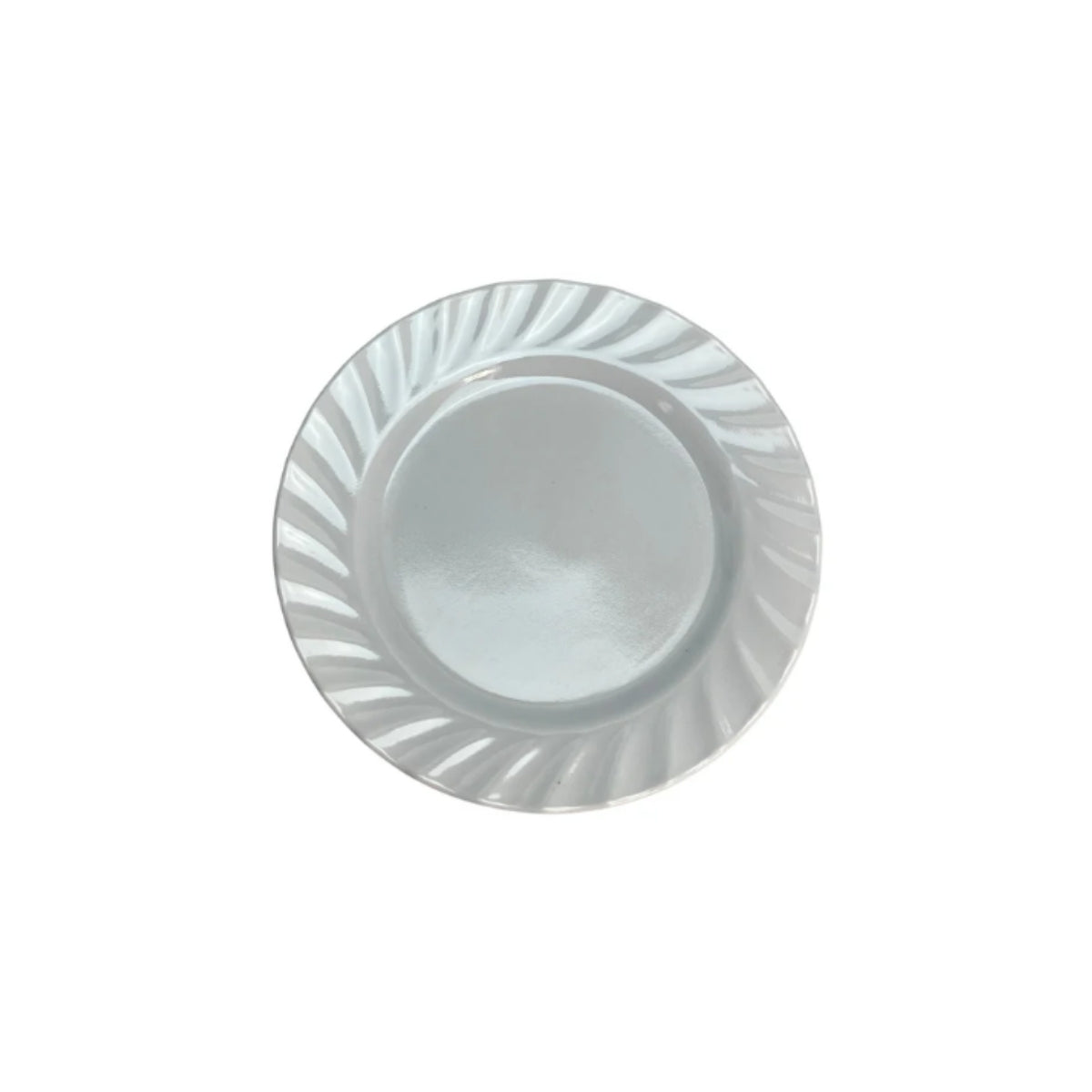 PLATO PASTELERO ONDULADO 8" MELAMINA BLANCA 103-009-001