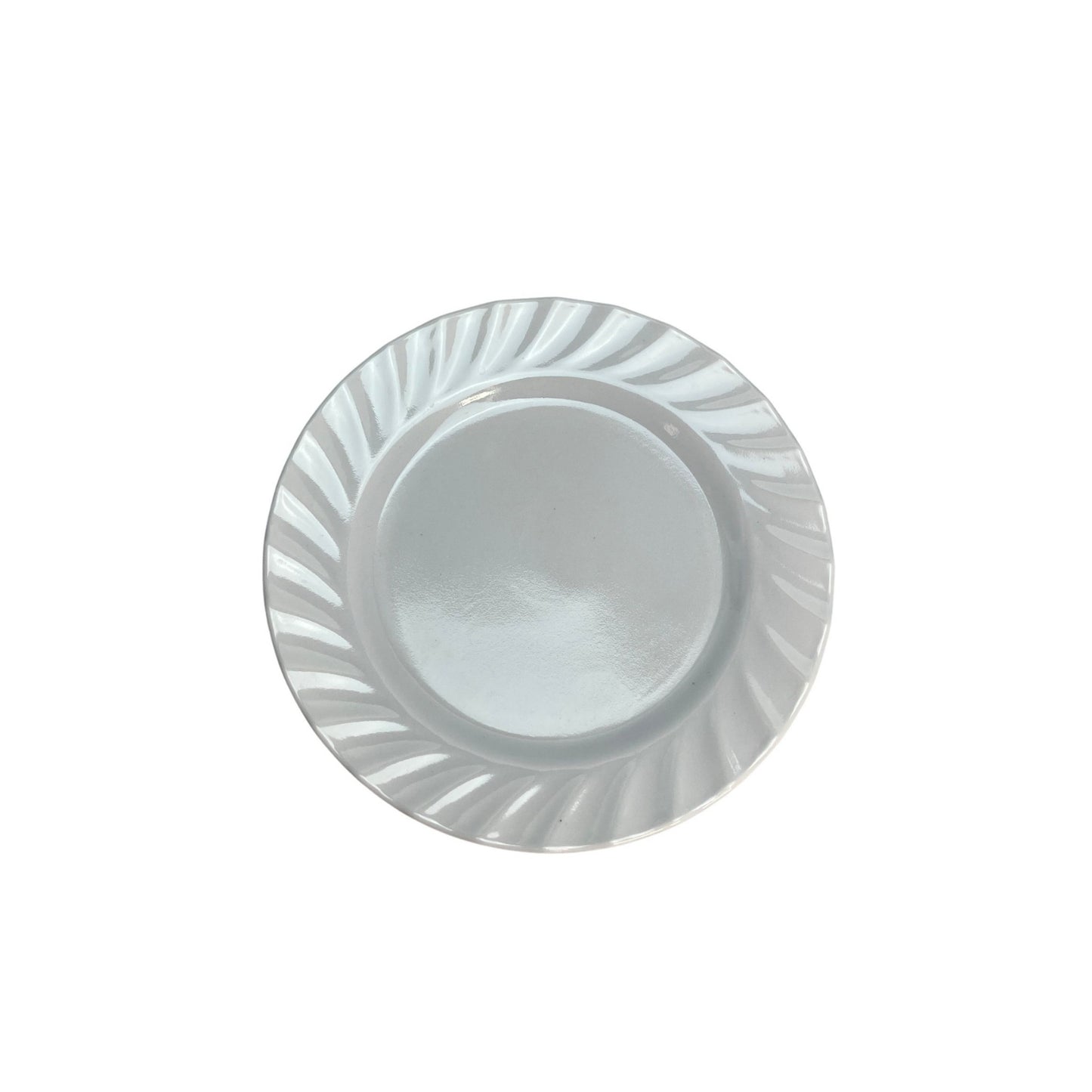 PLATO TRINCHE ONDULADO 10" MELAMINA BLANCA 103-009-006