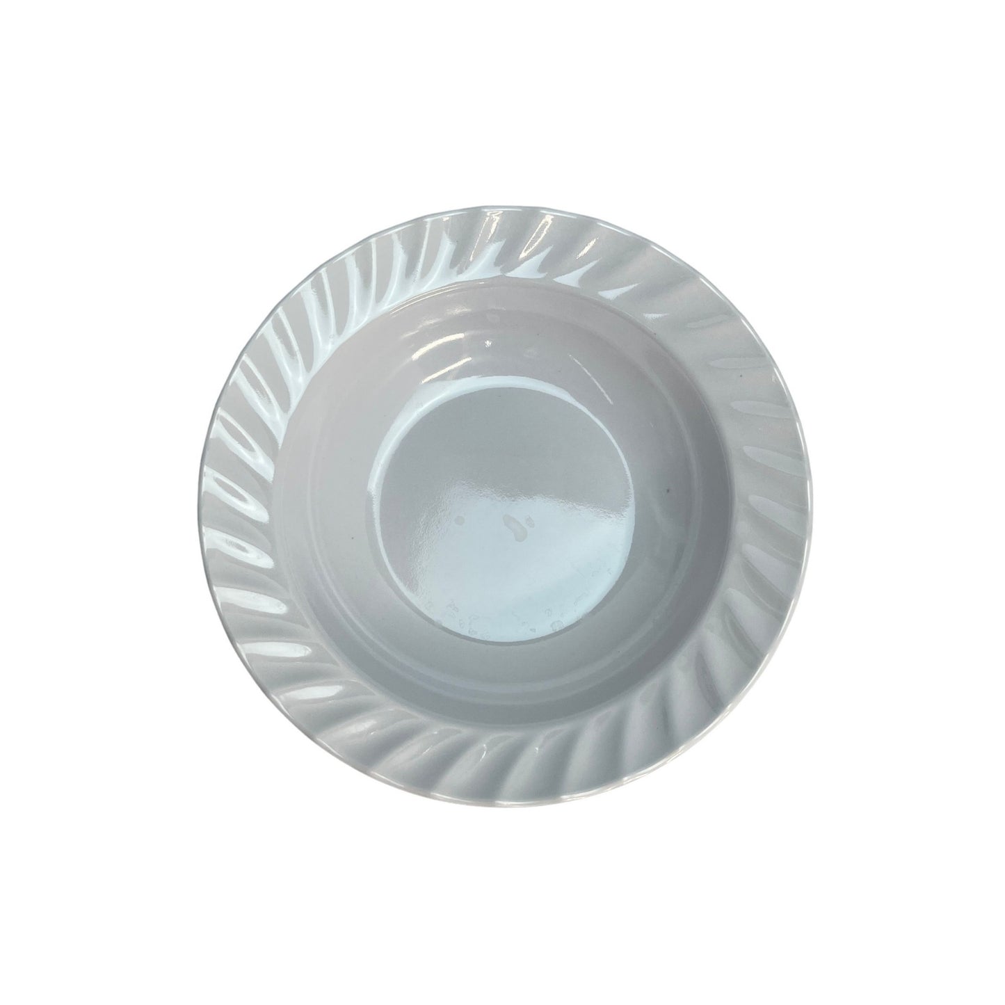 PLATO SOPERO ONDULADO 8.5" MELAMINA BLANCA 103-009-005