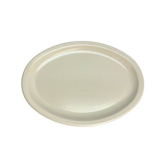 PLATO  OVALADO 13" MELAMINA  BEIGE D08  004-008-102