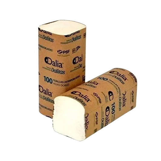 TOALLA INTERDOBLADA HOJA SENCILLA PAQ. C/100 (DALIA) TI19700