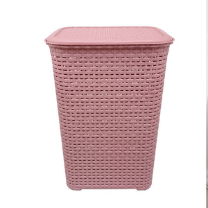 Foto de cesto rattan c/tapa l45.5x33 rosa magnolia cesr0077 — Alco Distribuidora Torreón mayoreo