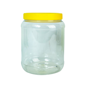 Foto de vitrolero liso con tapa lisa 1.89 lts. (1/2 gal) transparentetapa blanca — Alco Distribuidora Torreón mayoreo